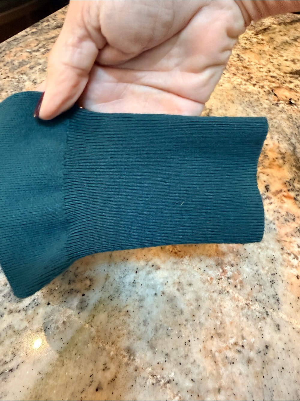 Boden Petite Teal Knit Midi Dress US 4P Long Sleeve Tie Waist - Picture 9 of 11